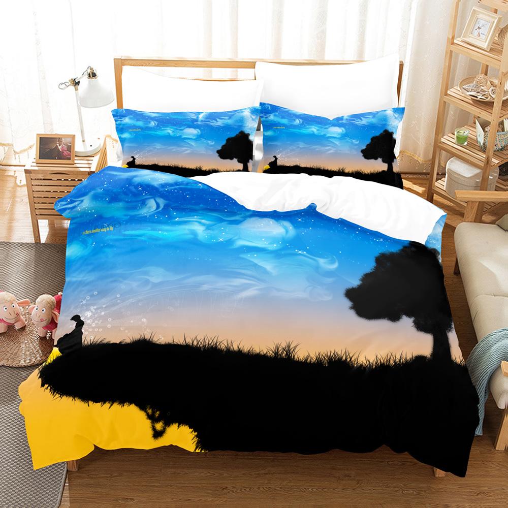 White Lotus On The Lake Duvet Cover Set 3D Print Plant Polyester Comforter Cover King Queen Size for Girls Kid Boys Bedding Set