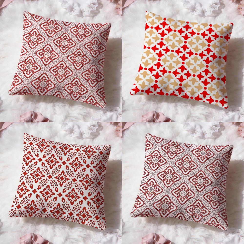 Bohemian pattern Cushion Cover Premium Comfort Reversible Pillow Cove Two in One Design for Any Room Car Interior