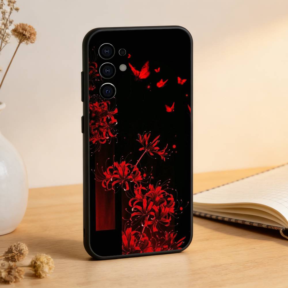 

Beautiful spider lily Phone Case For Samsung S25,S24,S21,S22,S23,S30,Ultra,S20,Plus,Fe,Soft Silicone Black Cover Samsung S25ULTRA