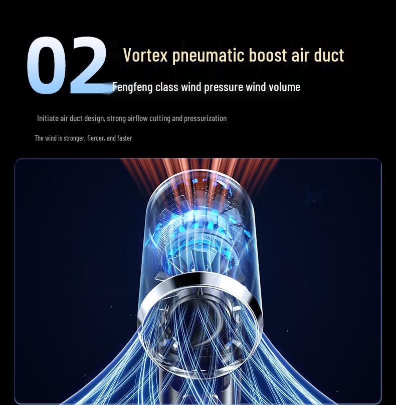 2026 Popular Portable Turbine Fan Hair Dryer for Students - Handheld Fan for Outdoor Use & Household Dust Removal