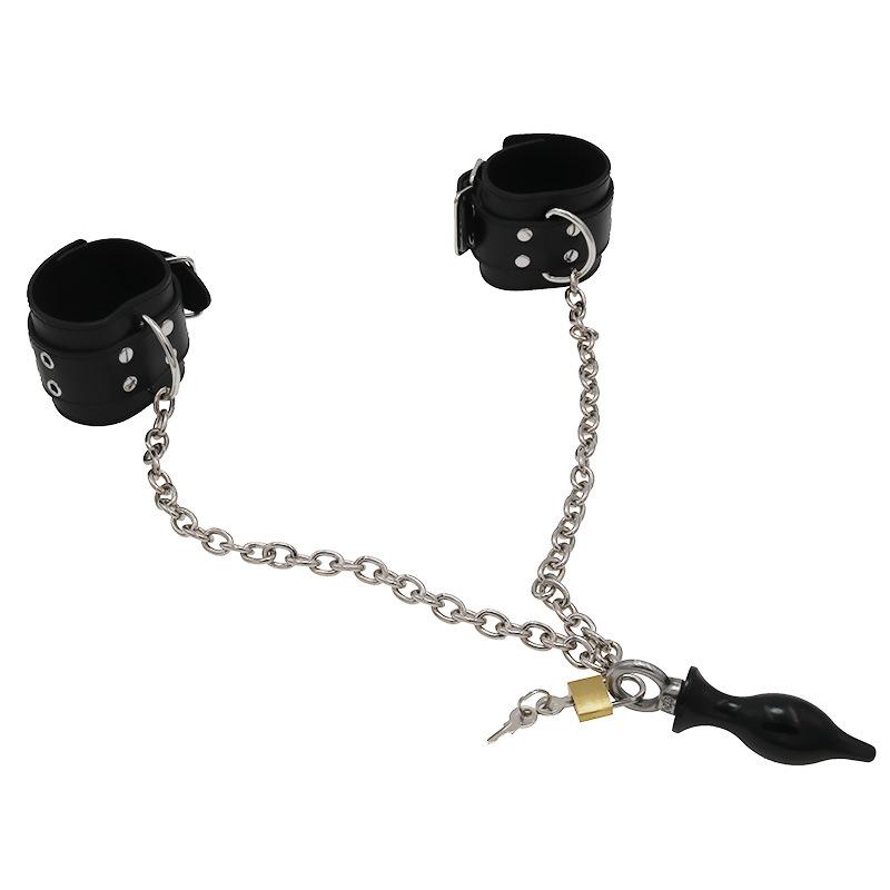Sexy Handcuffs Butt Plug Lock Alternative Passion Adult Toys Sex Tools Small Size Female Training Climax Props