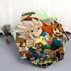 Inazuma Eleven  pattern, automatic folding umbrella, portable and foldable design, 8 ribs, a Christmas or birthday gift.