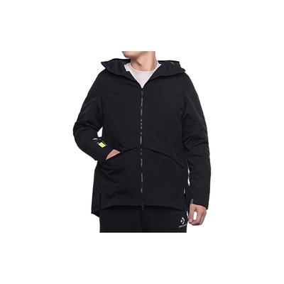 Unifarbene locker sitzende Sportjacke mit Kapuze für Herren Oberbekleidung Schwarz GL8676