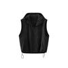 Summer Hooded Sleeveless Breathable Jacket Vest Women's Loose Sports Jacket Zipper Sun Protection Casual Cardigan