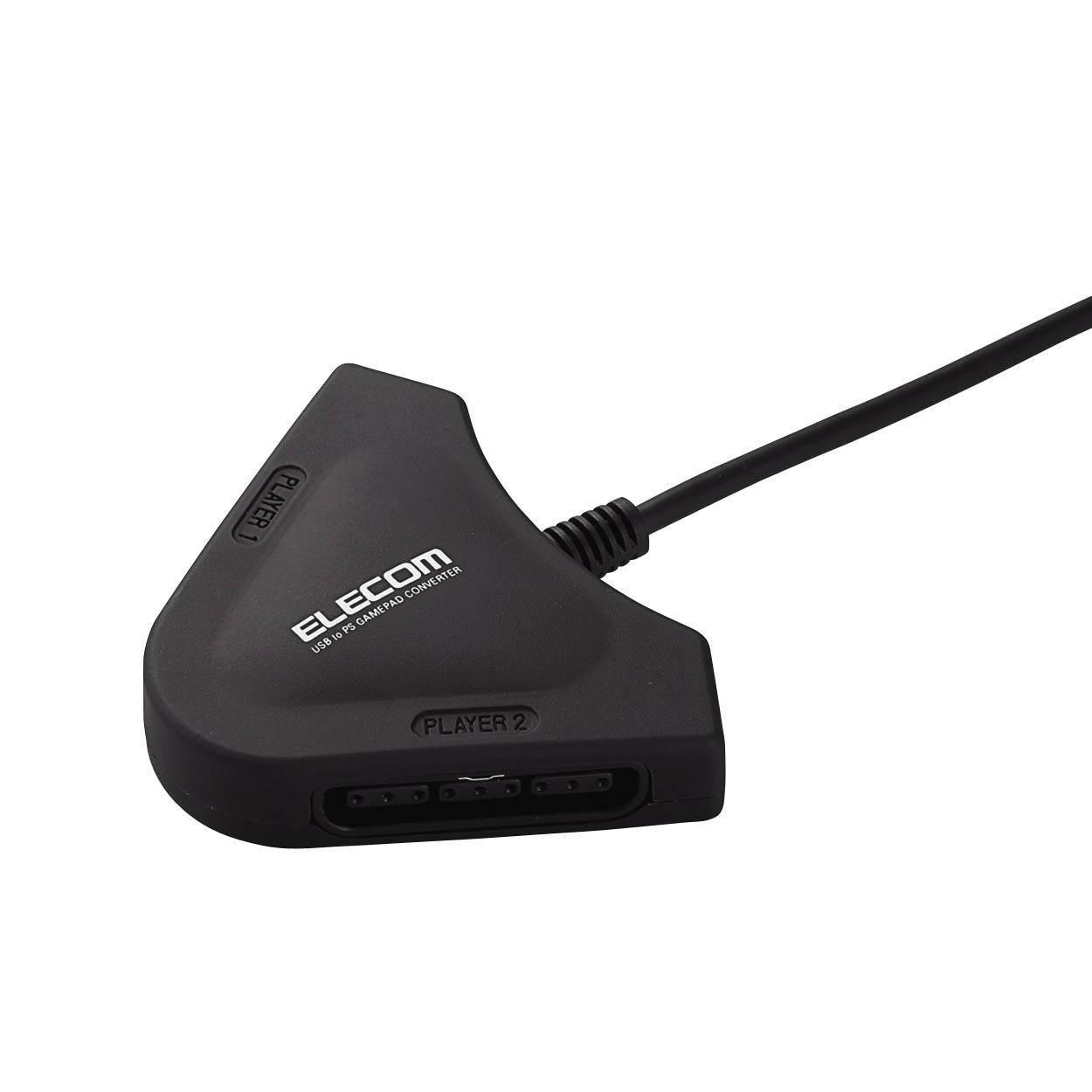 

[Модель 2006 р.] USB-конвертер для геймпада ELECOM, сумісний із контролером PlayStation/PlayStation 2, 2 порти JC-PS102UBK