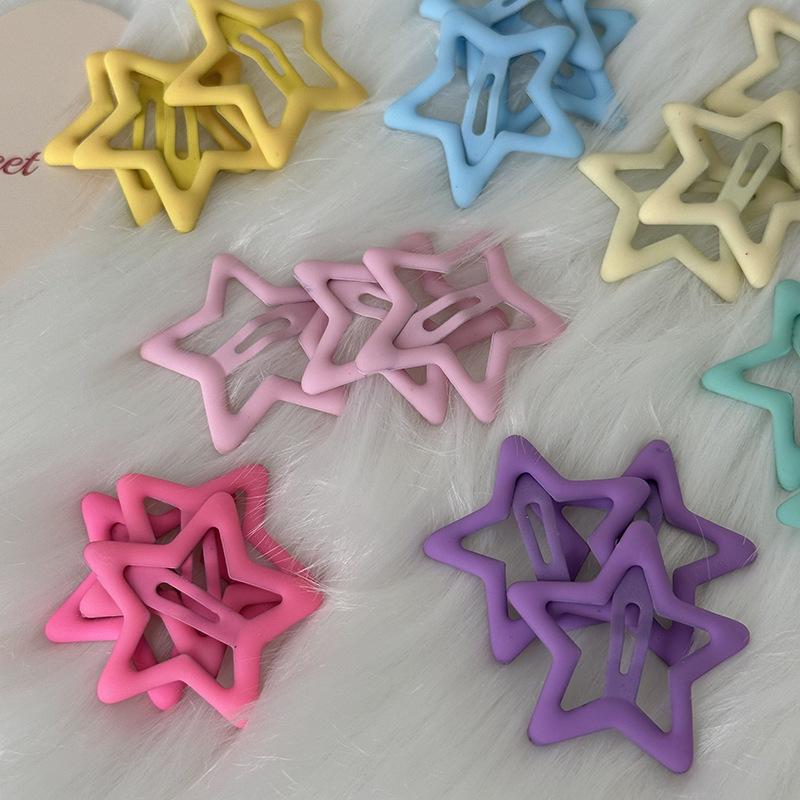 Y2K Süßes Mädchen Stern Haarspange - Hohlbasis, BB-Stil, Neues Haaraccessoire