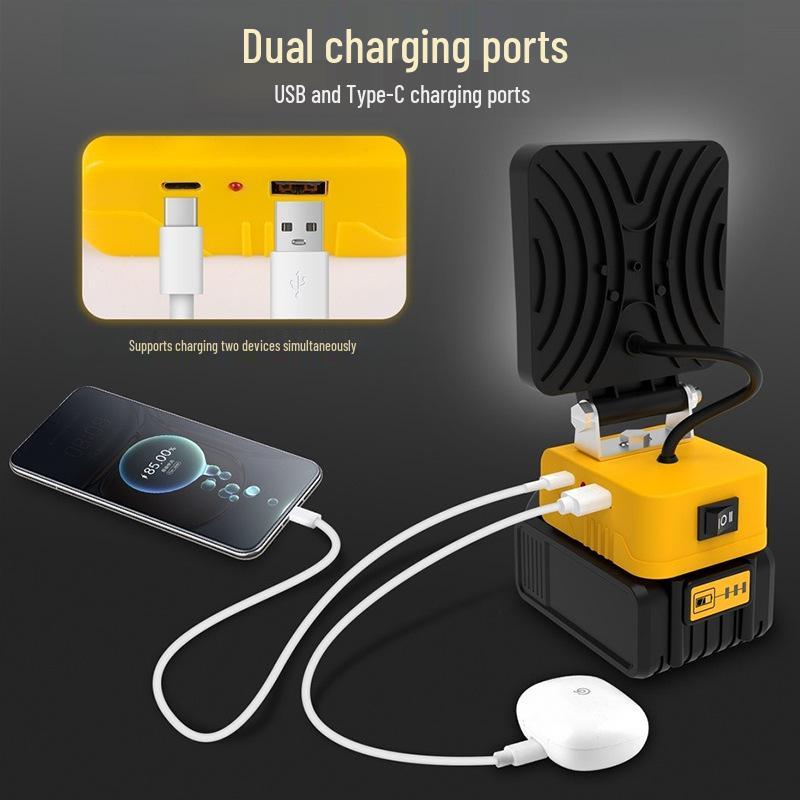 Dewalt Multi-Function Portable Lithium Work Light: High-Brightness, Rechargeable, Ideal for Camping, Outdoor Use, and Auto Repair.