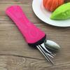 Portable Tableware Bag Cutlery Storage Bag Travel Packaging Storage Box Picnic Fork Spoon Knife Pouch Bag Without Tableware