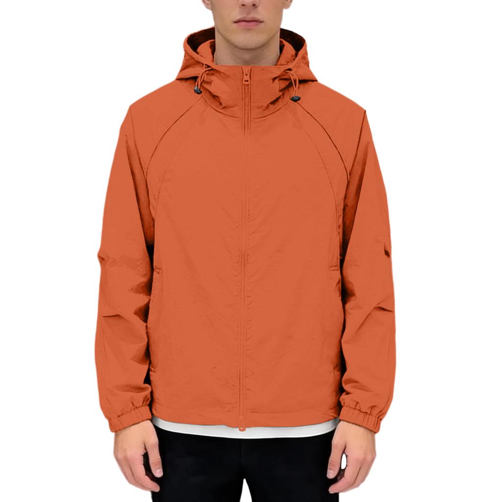 Herren Locker geschnittener Kapuzen-Windbreaker