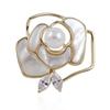 High-End Natural Shell Butterfly Camellia Pearl Brooch for Women