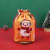 5pcs Christmas Drawstring Gift Bag Cartoon Candy Cookie Apple Wrap Bag Kids New Year Party Favors Supplies Christmas Decoration