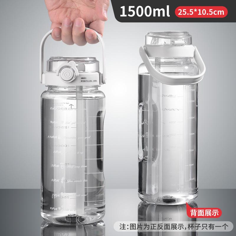 Water bottle, summer new large-capacity sports water cup, heat-resistant dual spout, drop-resistant water bottle, portable fitness high-profile cup