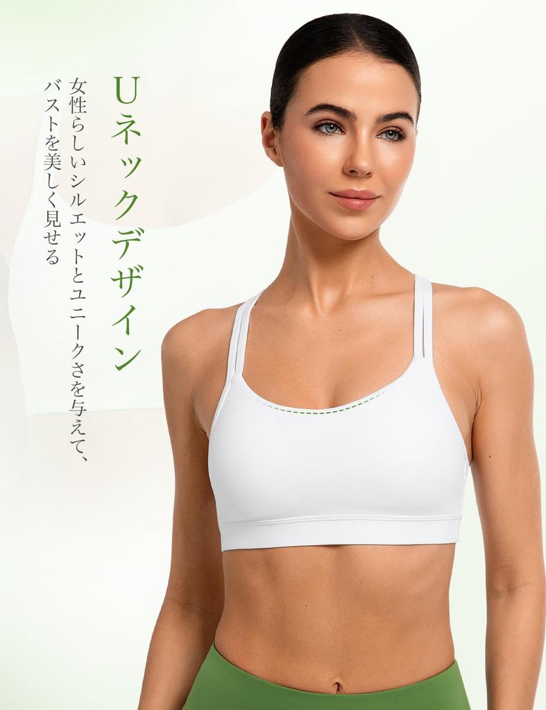 Yvette Padded Sports Stylish Bra Size White Women's Bra, Wireless, Moisture-Wicking, Quick-Drying, Print, Camisole, Top, L,