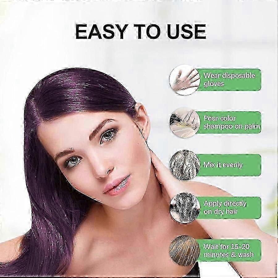25-26 Hair Dye Shampoo, Instant Hair Color Shampoo for Gray Hair Coverage Suitable for Women & Men 200ml