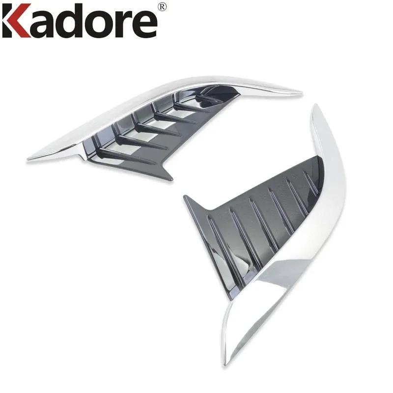 Front Fog Light Lamp Eyebrow Cover Trim For Toyota Corolla Cross -2024 2025 Chrome Car Foglight Eyelid Trims Accessories