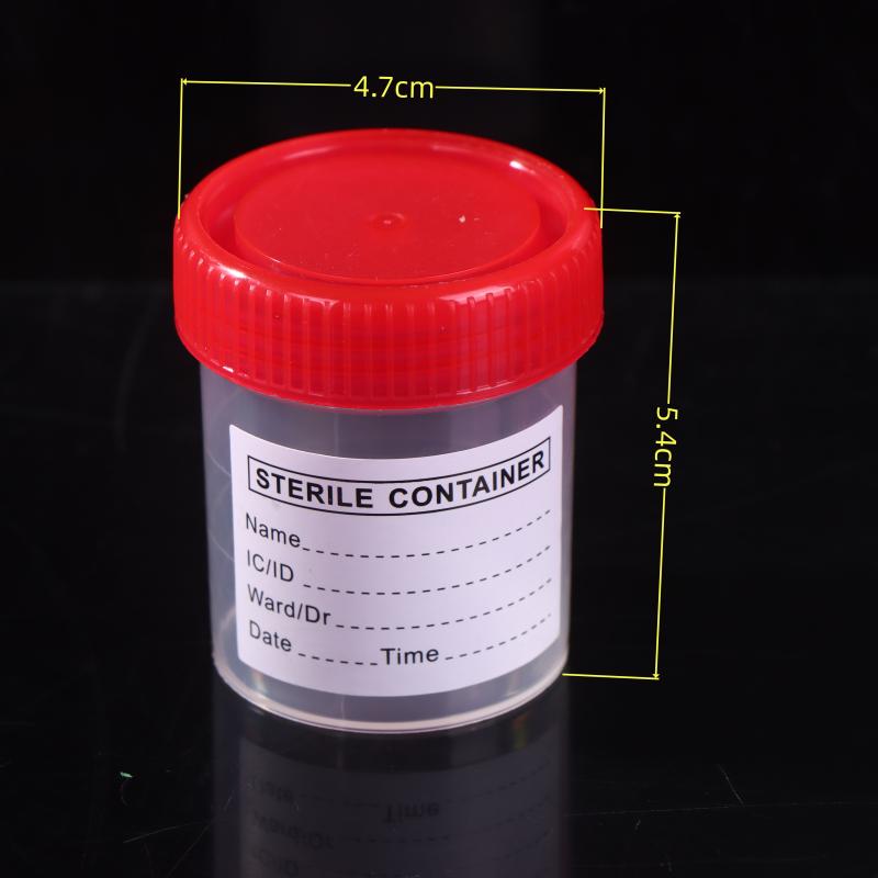 10/50Pcs 60Ml Plastic Cup Container Disposable Urine Collection Sample Cup Specimen Bottle Container With Tags