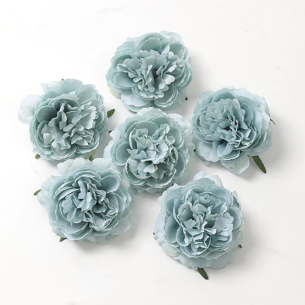 5 Stück Mix Blau Künstliche Blumenkopf Für Hochzeitsdekoration Heimdeko DIY Geburtstagsbuchstaben Weihnachtskranz Bastelarbeiten Kunstblume