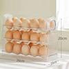 PET Egg Storage Box Automatic Flip Egg Box Refrigerator Side Door Egg Storage Rack Kitchen Egg Tray Storage Organizer