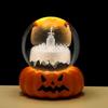 Spooky Night Pumpkin Skeleton Lamp - Creative Horror Halloween Decor Atmosphere Light.