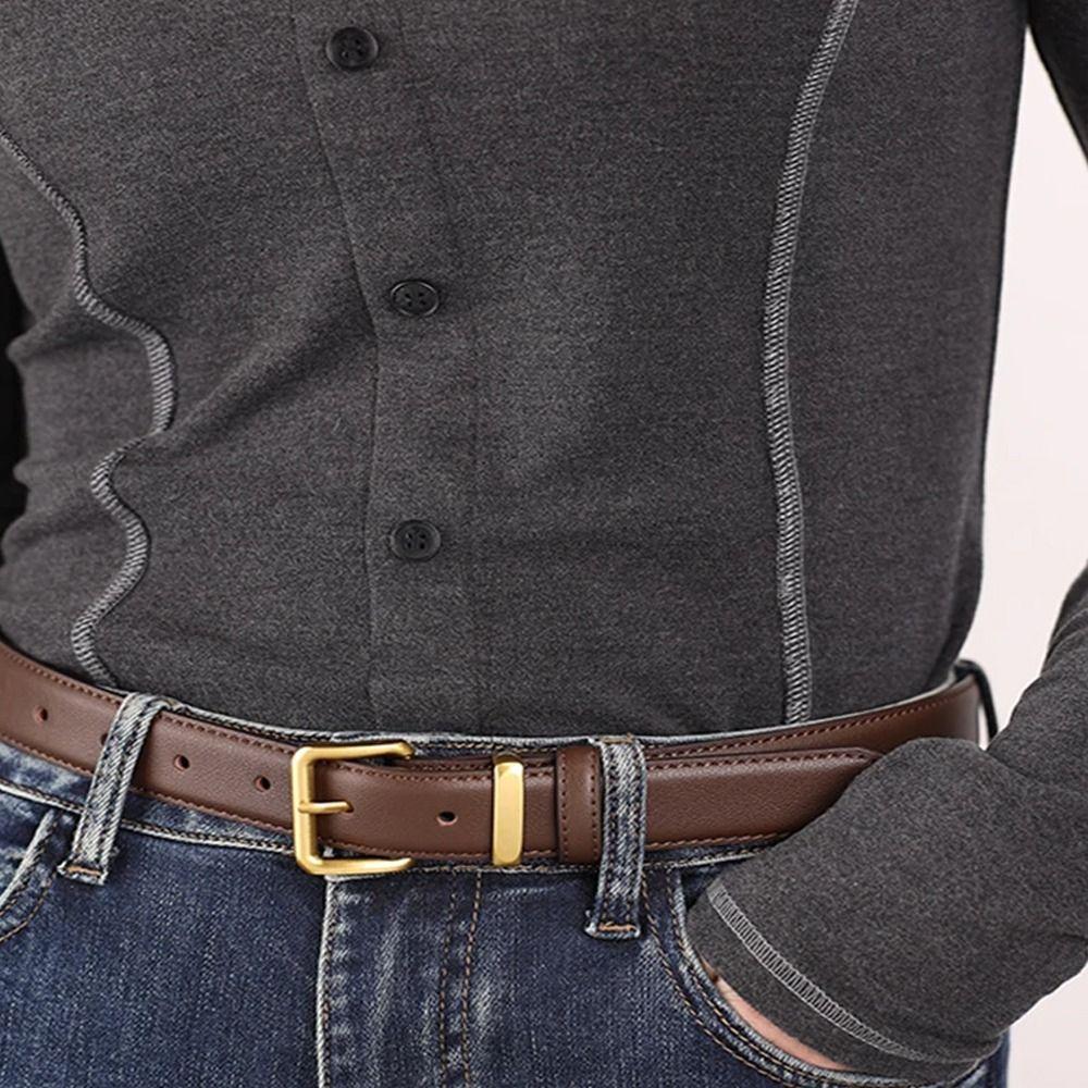 Solid Color Leather Belt Fashion Waistband Belt Casual Decorative Belt  Student