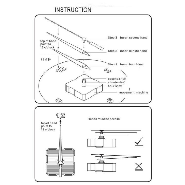 Präzisions-Quarzuhrwerk 450mm Zeiger High-Torque-Uhrwerk für Übergröße