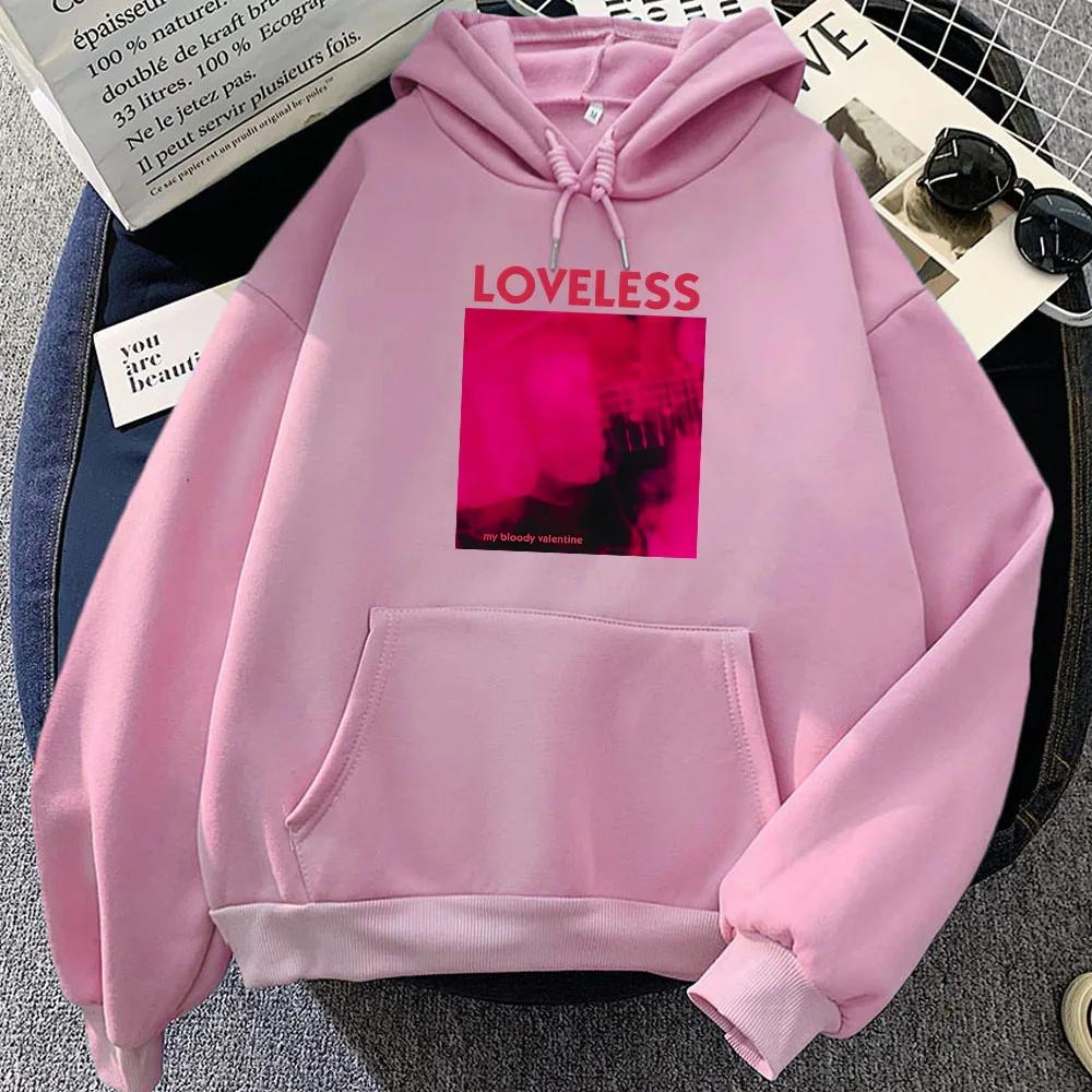 Loveless Song Printing Hoody My Bloody Valentine Rock Band Hoodies Moletom Graphic Streetwear Women Clothing