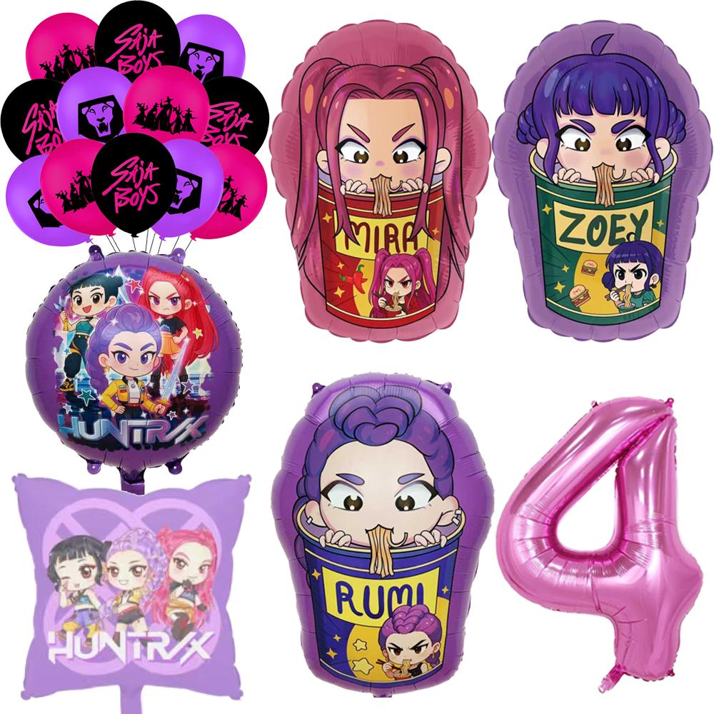 Idol Boy Kpops Demoni Vânător Petrecere de Ziua Decor Veselă De Unică Folosință Față de Masă Pahar Farfurie Balon Petrecere Baby Shower Consumabile