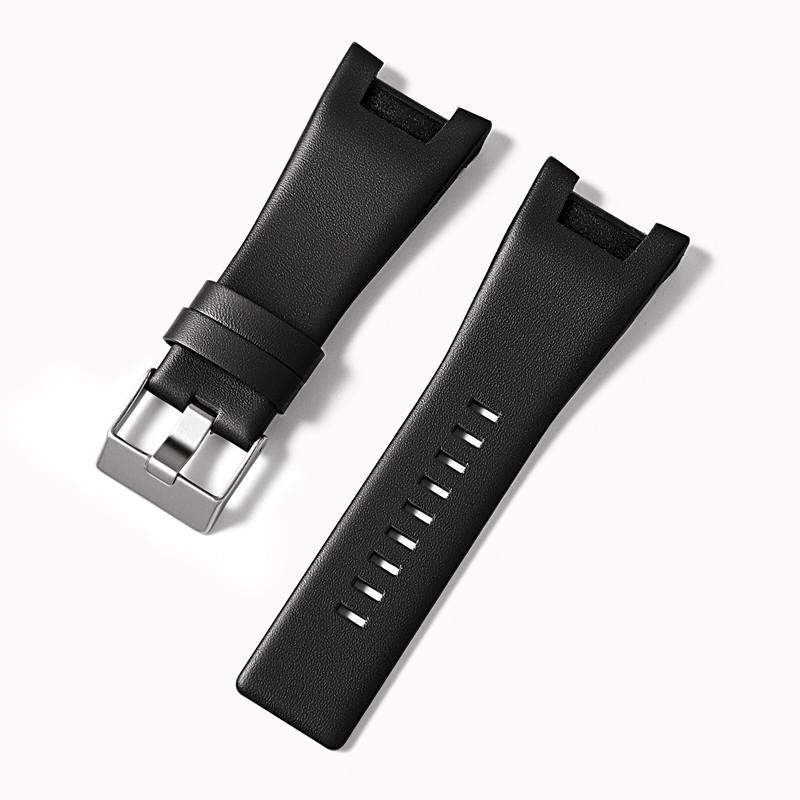 Correa de reloj de cuero genuino de 32*17 mm Para Diesel DZ4246 DZ1273 DZ1216 Correa grande cóncava para hombre resistente al agua y al sudor