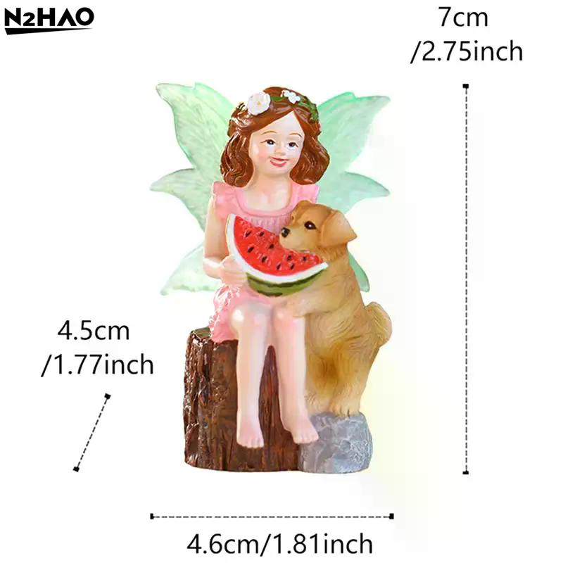 Funny Fairy Girl Statue, Fairy Garden Accessories, Resin Sculpture For Micro Landscape Flowerpot Lawn Yard Garden