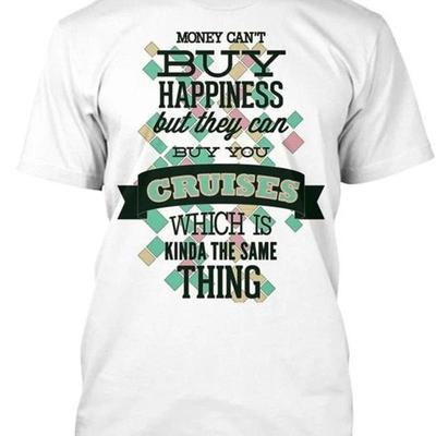 Money Can't Buy Happiness Size Premium T Shirt M 2XL