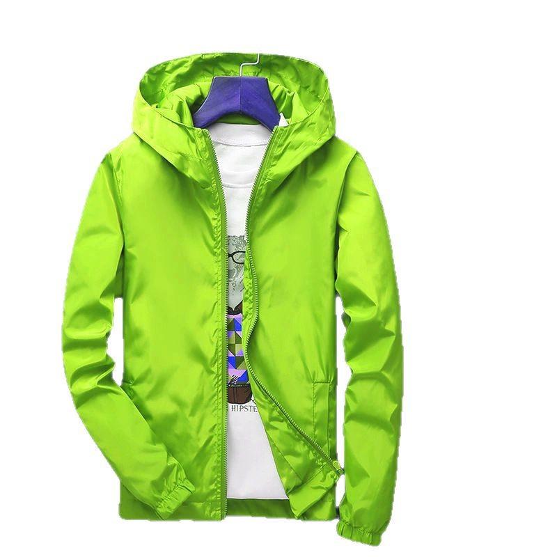 2023 Herren Koreanischer Stil Kapuzen-Windbreaker: Leichte Jacke für Frühling/Herbst mit Logo