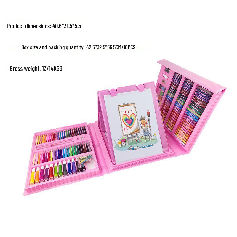 

Набор из 208 предметов: акварельные маркеры и художественные принадлежности для студентов и детей - включает цветные карандаши, кисти и инструменты для рисования в подарочной коробке Colored