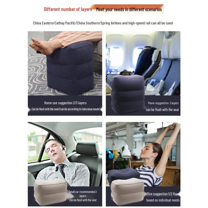 Portable Inflatable Footrest for Travel & Office