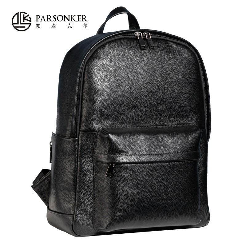 Real Cowhide Men s Backpack With Genuine Leather Head Large Capacity Business Fashionable Leisure Travel Bag Delivery Service