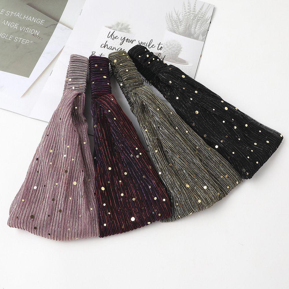 

Lace Bright Fabric Korean Style Hairhoop Wash Face Headband Women Hair Band Retro Makeup Headband фиолетовый