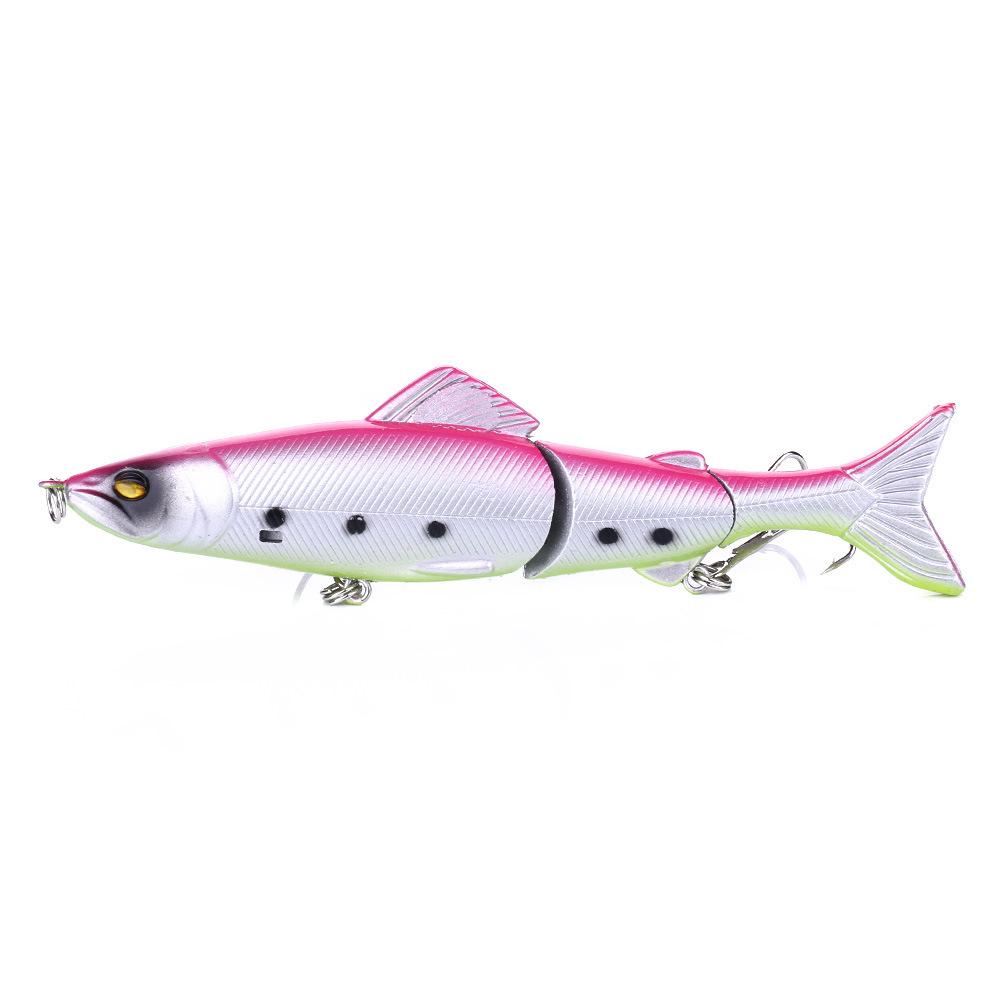 Multi-section Simulated Fish Lure Bait13CM 17G 4No. Hook with Rattle Beads Hard Bait Fake Bait Fishing Gear Fish Bait Long Casti