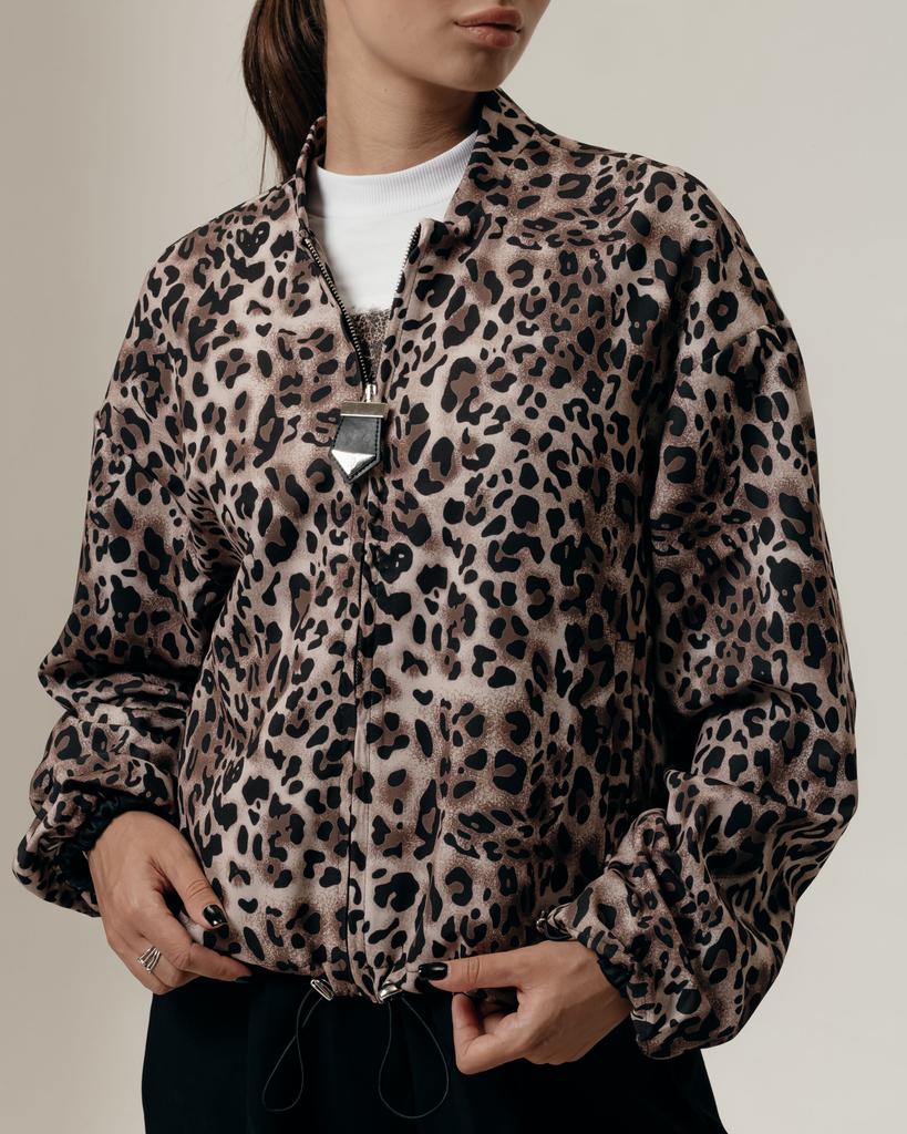 Suit Set RAW 37223 S Leopard Black (bomber Jacket, Trousers, Long Sleeve)