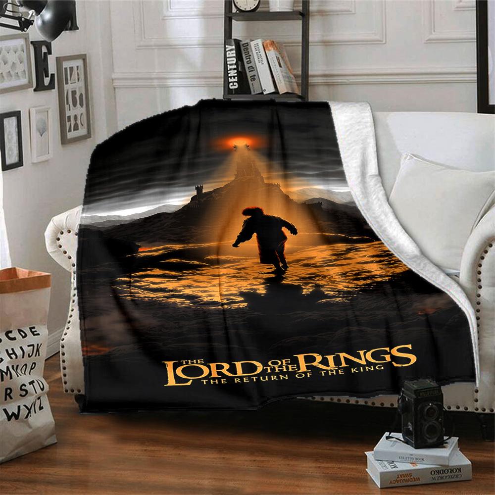 1pc The Return of the King Lord of the Rings Flannel Blanket Soft Warm Throw for Home, Office, Travel, All-Season Cozy Bedding GiftL1208
