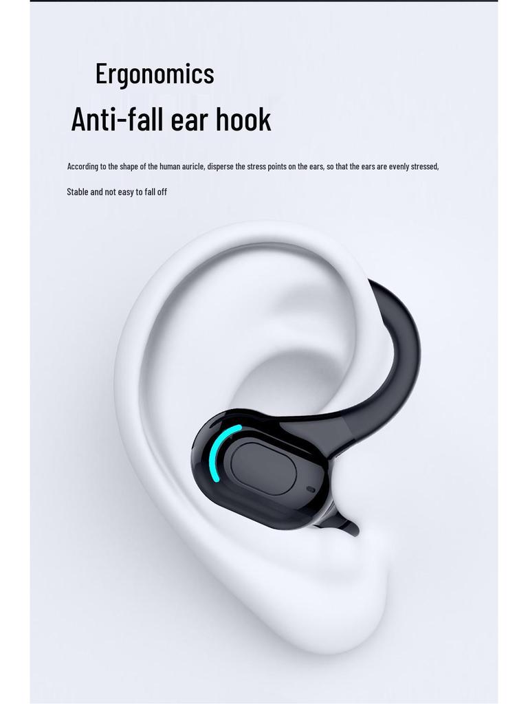 F8 Sports Ear-hook Wireless Bluetooth Headphones: Waterproof, Long Standby, Heavy Bass, Bluetooth 5.2