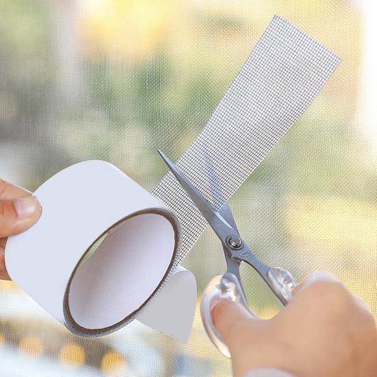 2 Rolls Window Screen Repair Tape 5cm Width Self-Adhesive Window Screen Repair Patch for Mosquito Nets Tents Weatherproof Anti-Insect Fly Mesh Broken