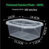 Disposable 750ml Rectangular Takeaway Box with Lid - Thickened Transparent Plastic Lunch/Fruit/Fast Food Container