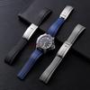 20mm Silicone Watch Band Rubber Watch Strap for Rolex Water Ghost Series Wrist Band Waterproof Fold Buckle Men Sport Bracelet