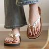 Sherry May Duffy Bear Women's Cute Cartoon Summer Flip-Flops, Soft Sole, Fashionable Ins Cool Slippers
