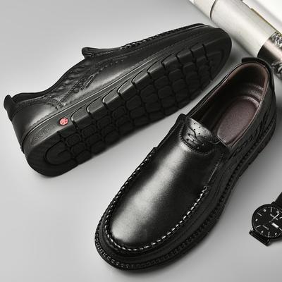 Mode 2025 Herrenschuhe Business Einfach Vielseitig Echtes Leder Schuhe Lässige Outdoor Rutschfeste Slipper Männlich Neu Bequem Flach