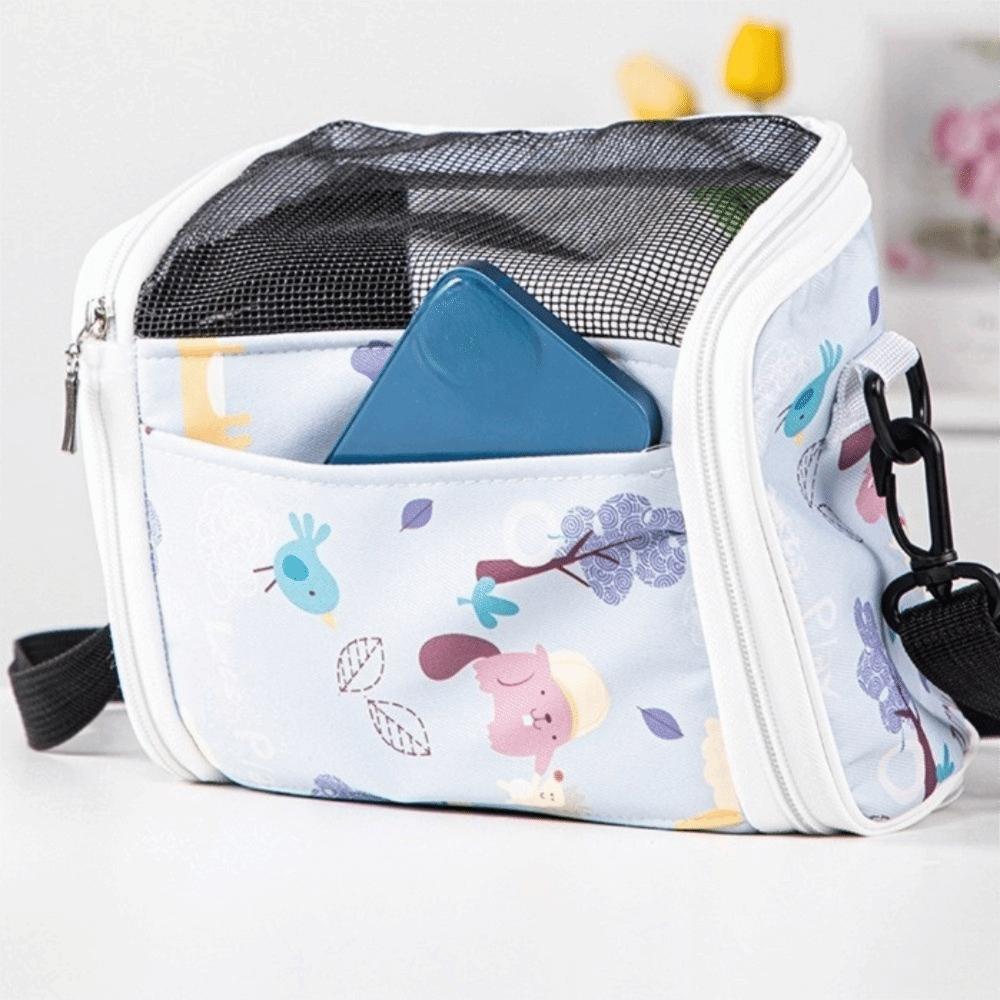 Detachable Portable Pet Bag Large Space Pet Outdoor Bag Cartoon Bird Travel Bag  Small Animal