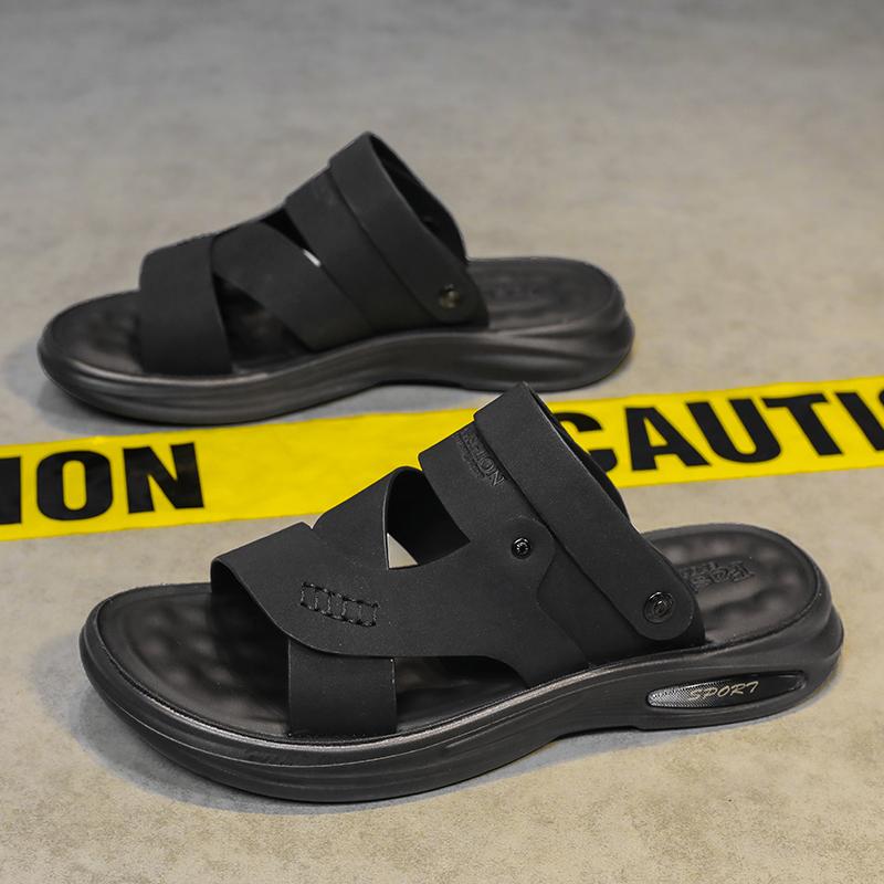 Summer Men's Sandals Anti Slip Flip Flops For Men Beach Sandals Leather Soft Soled Slippers Men Casual Outdoor Sandals Large Siz
