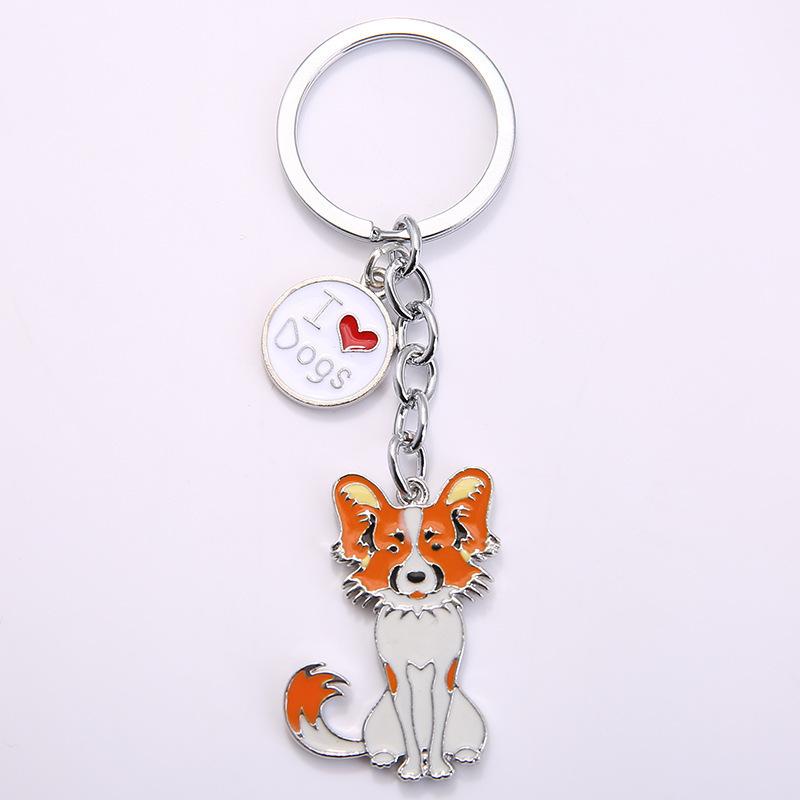 Cute Dog Keyring Gifts Fashionable Animal Charms Small Accessories Car Keyrings and Bag Charms