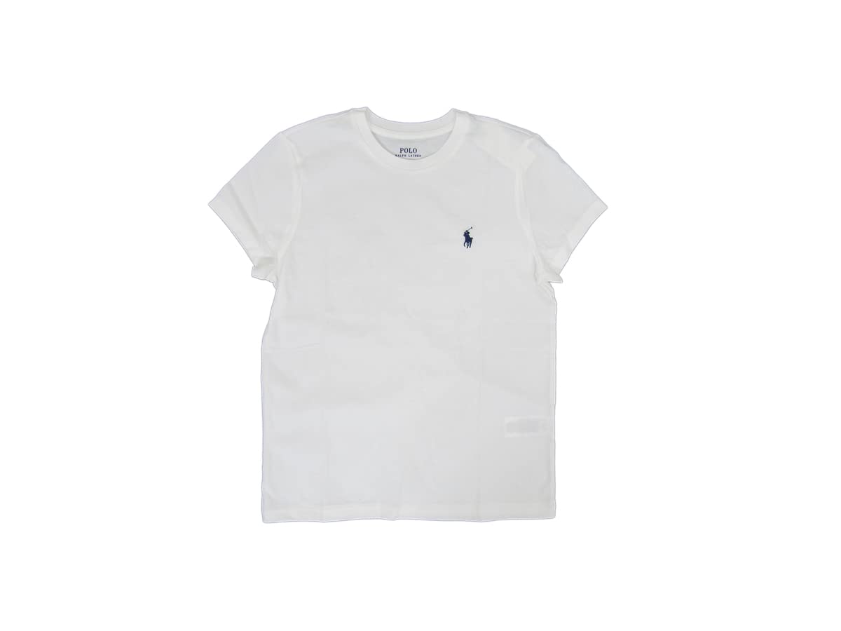 

POLO Ralph Lauren Crew Neck Short Sleeve with Embroidered Size Women s T-Shirt Trim, 0107194-S-WHITE [Used] белый