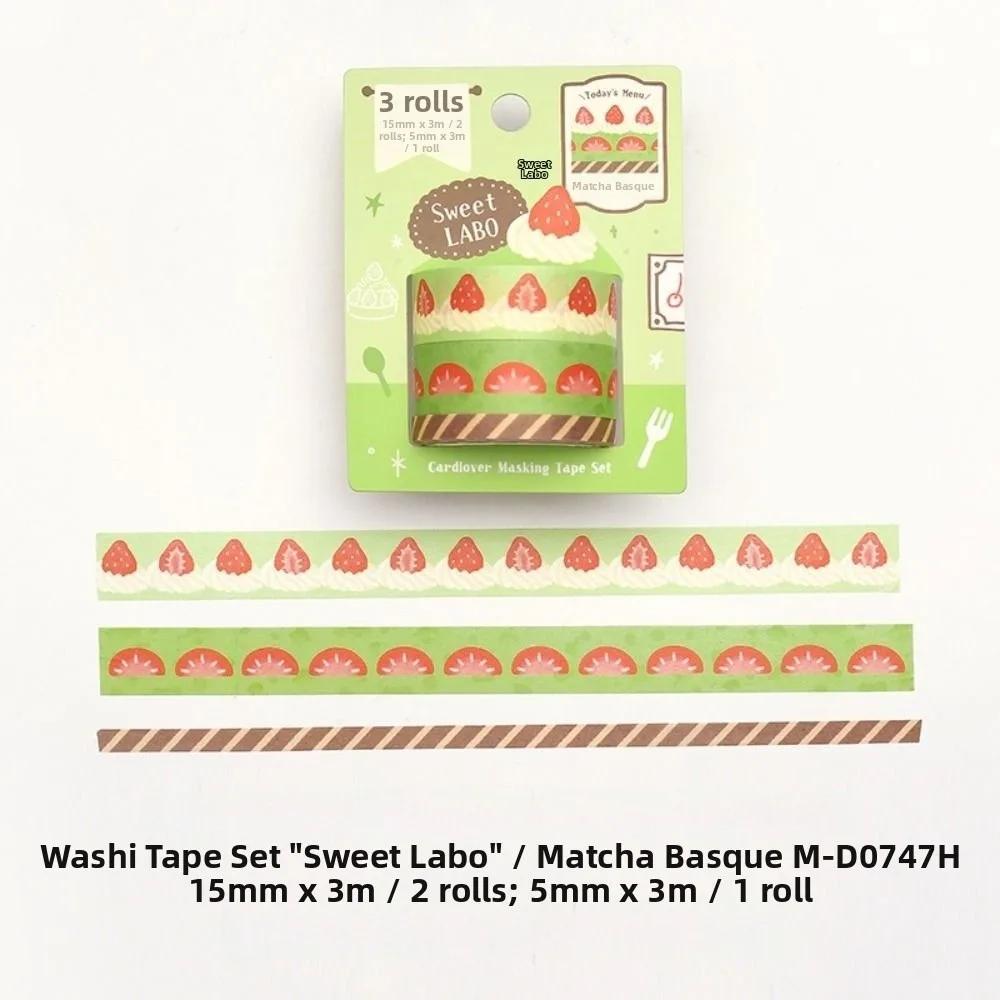 3Pcs Sweet DIY Washi Paper Tape Set Stickers School Stationery Decorative Adhesive Tape Scrapbooking Masking Tapes Students