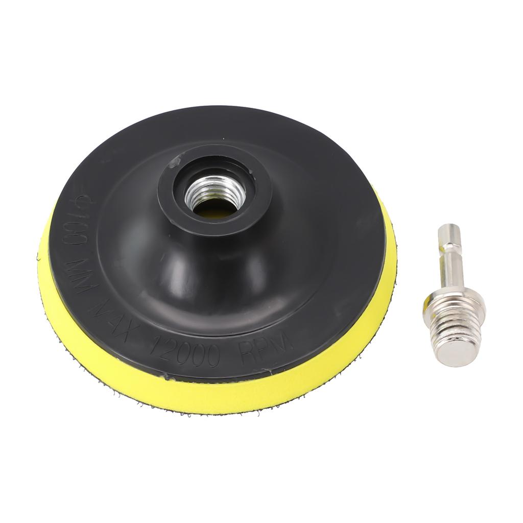 1 XBacking Pad 1 X Drill Adapter 3-7 Inch Backing Pad Polishing Plate With 10 14mm Thread Adapter For Rotary Tool